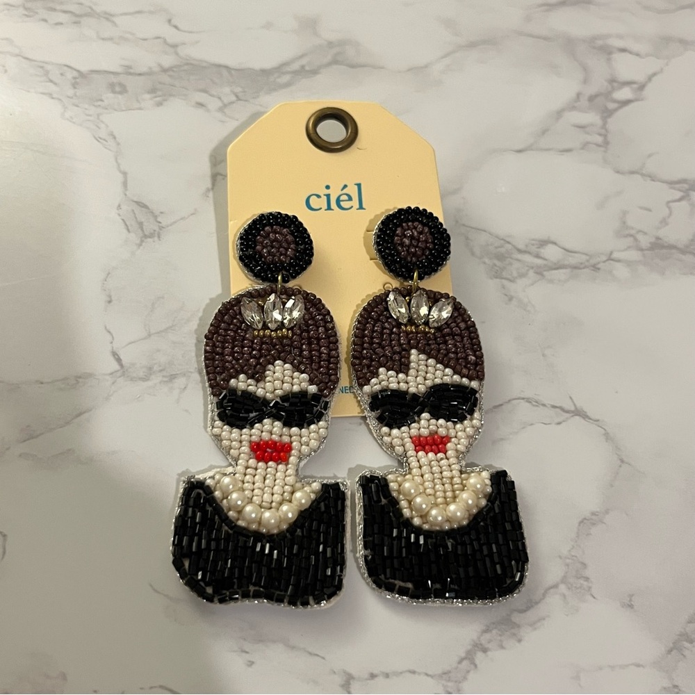 Audrey Hepburn Beaded Earrings